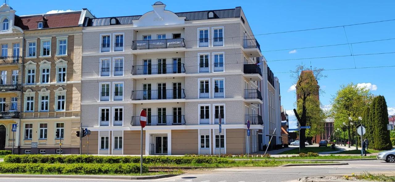 Komfortowy Apartament Przy Bramie Targowej Z Tarasem- Old Town Elblag Esterno foto